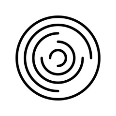 Wind Sign Black Thin Line Icon Set Include of Storm, Wave, Flowing and Swirl. Vector illustration of Icons