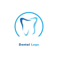  Flat design dental logo icon Free Vector