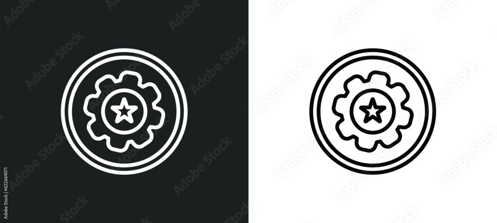 Poster favorite up outline icon in white and black colors. favorite up flat vector icon from web collection