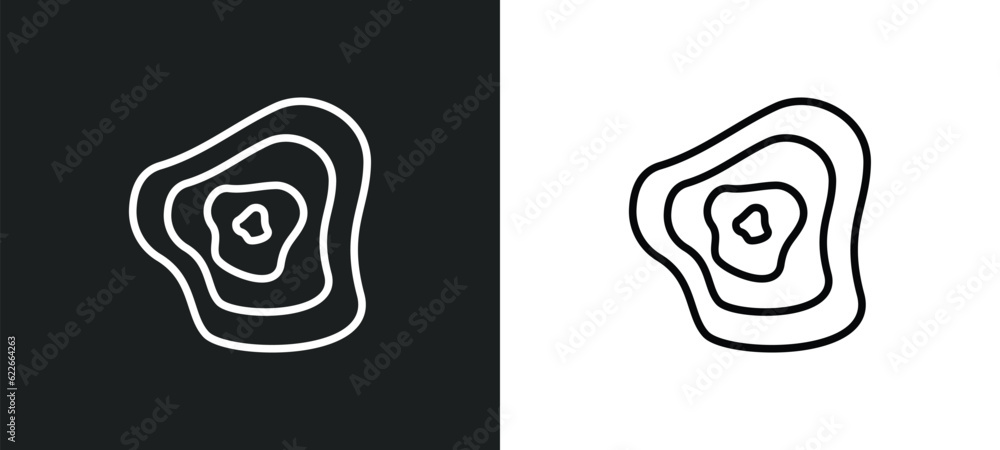 Poster isobars outline icon in white and black colors. isobars flat vector icon from weather collection for