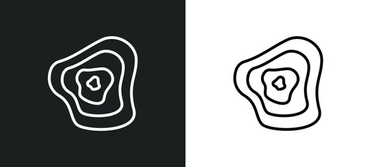 isobars outline icon in white and black colors. isobars flat vector icon from weather collection for web, mobile apps and ui.