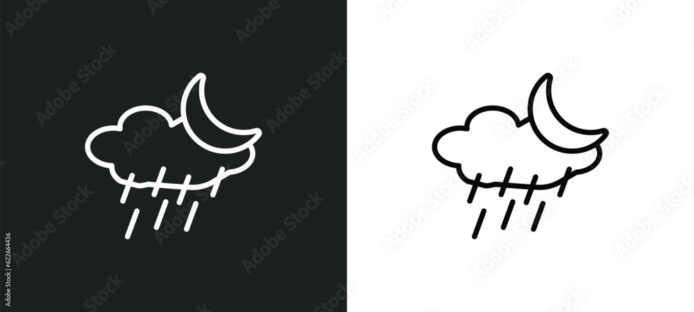 Poster raindrops outline icon in white and black colors. raindrops flat vector icon from weather collection