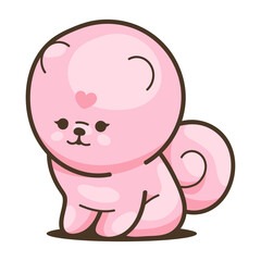 Obraz premium Pomeranian Dog Sticker