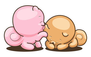 Family Pomeranian Sticker