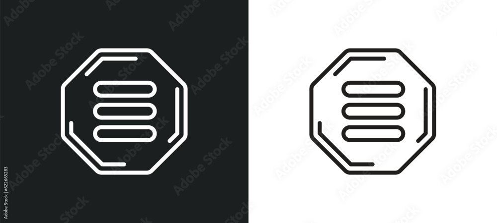 Poster 31 october outline icon in white and black colors. 31 october flat vector icon from user interface c
