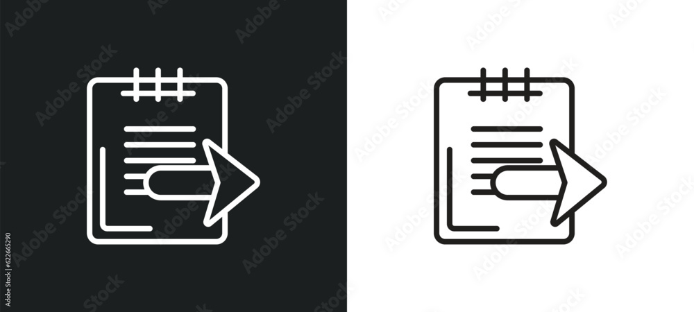 Poster man certificate outline icon in white and black colors. man certificate flat vector icon from user i