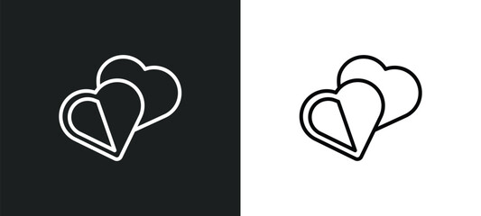 love and romance outline icon in white and black colors. love and romance flat vector icon from valentines day collection for web, mobile apps ui.