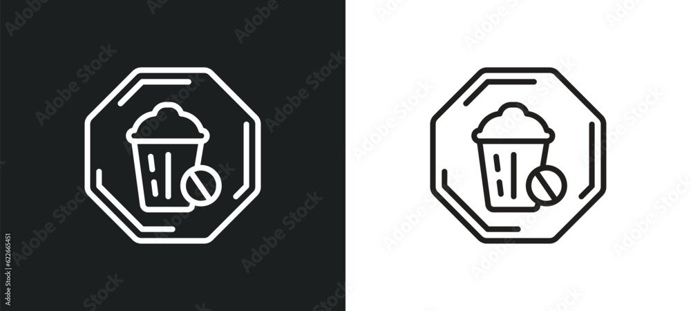 Poster boring outline icon in white and black colors. boring flat vector icon from user interface collectio