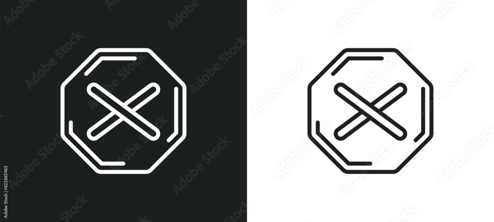 Poster to do outline icon in white and black colors. to do flat vector icon from user interface collection 