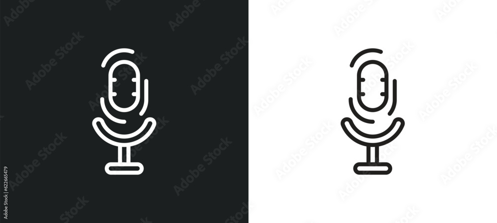 Poster tracking outline icon in white and black colors. tracking flat vector icon from user interface colle
