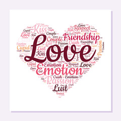 Words in shapes. Typography background. Vector illustration. Word art.