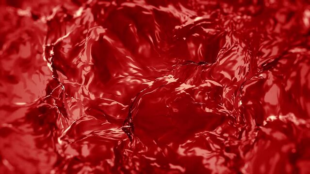 Red Blood Or Wine Streaming Patterns Texture Loop/ 4k animation of an abstract red blood or wine alcohol fx flowing texture background with liquid patterns streaming seamless looping