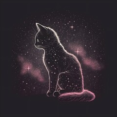 Starry Cat (Generative AI)