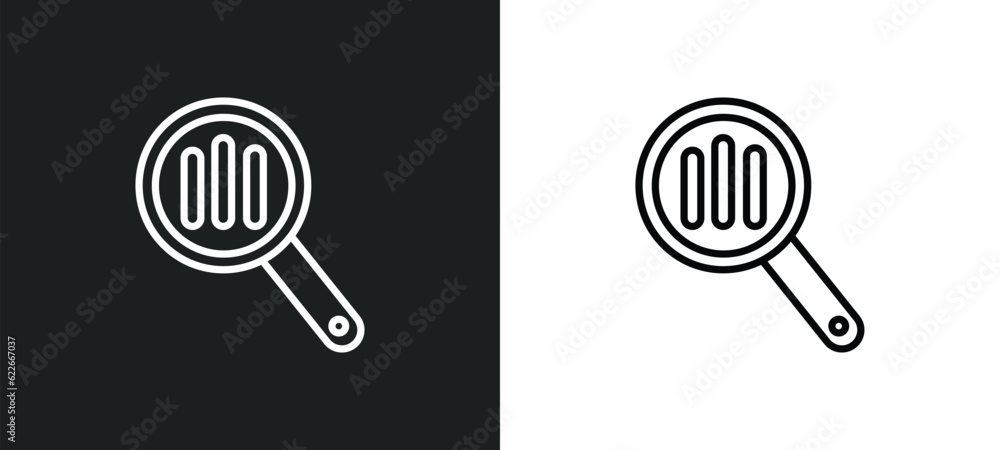 Poster data analytics outline icon in white and black colors. data analytics flat vector icon from user int
