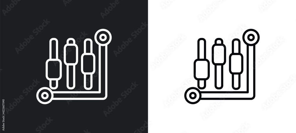 Poster box plot outline icon in white and black colors. box plot flat vector icon from user interface colle