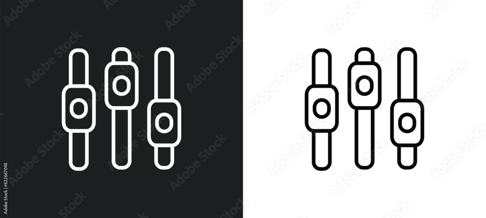 Poster box plot chart interface outline icon in white and black colors. box plot chart interface flat vecto
