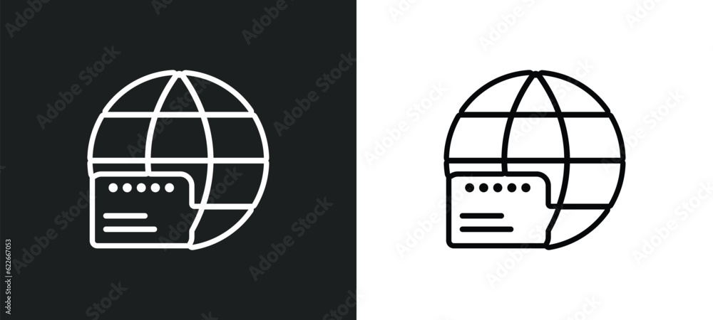 Poster window interface outline icon in white and black colors. window interface flat vector icon from user