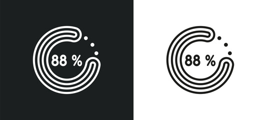 loading indicator outline icon in white and black colors. loading indicator flat vector icon from user interface collection for web, mobile apps and ui.
