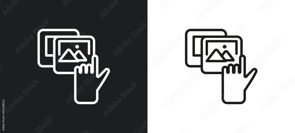 Poster drop down outline icon in white and black colors. drop down flat vector icon from user interface col