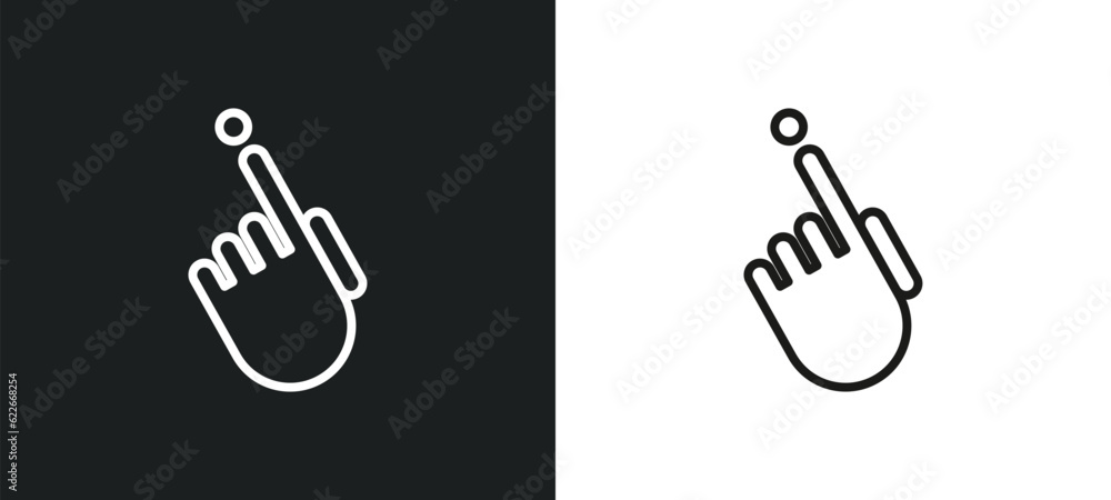 Poster return left arrow outline icon in white and black colors. return left arrow flat vector icon from us