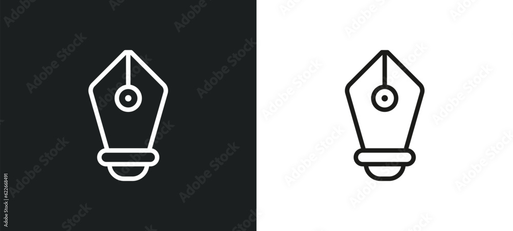 Poster refresh button outline icon in white and black colors. refresh button flat vector icon from user int