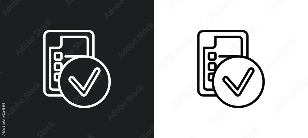 Poster form outline icon in white and black colors. form flat vector icon from user interface collection fo
