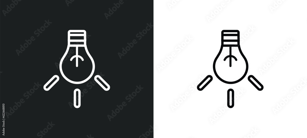 Poster tungsten outline icon in white and black colors. tungsten flat vector icon from user interface colle