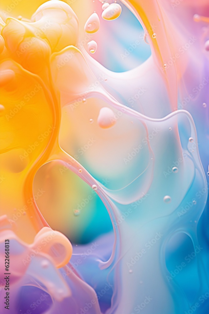 Poster macro texture of soap in water background. generative ai