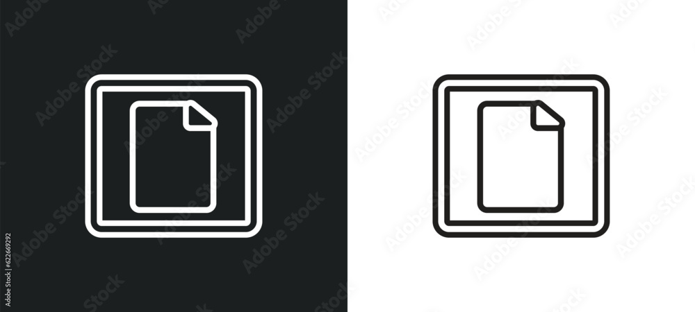 Poster artboard outline icon in white and black colors. artboard flat vector icon from user interface colle