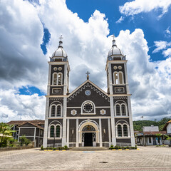 Fototapeta na wymiar Igreja Matriz Sao Virgilio Church at Nova Trento, Santa Catarina, Brazil