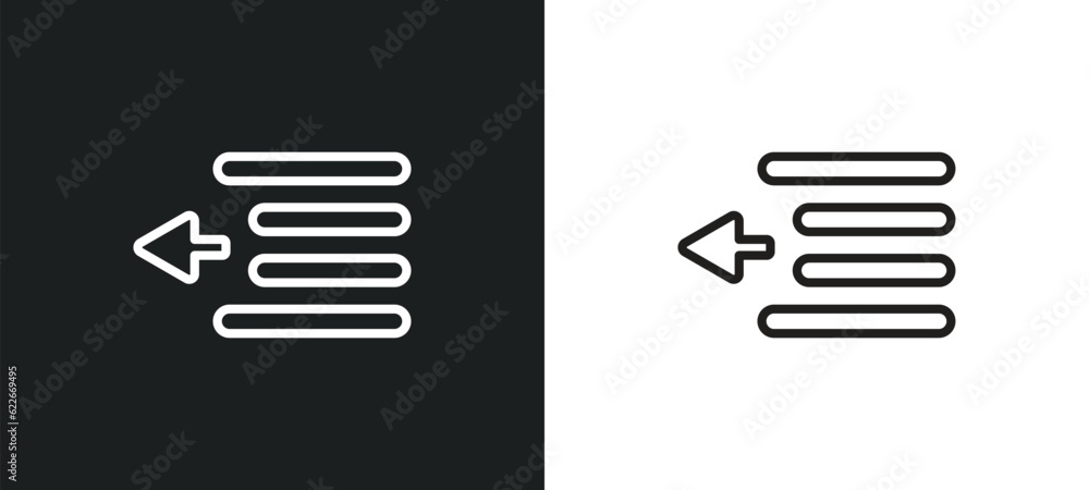 Poster text out outline icon in white and black colors. text out flat vector icon from user interface colle