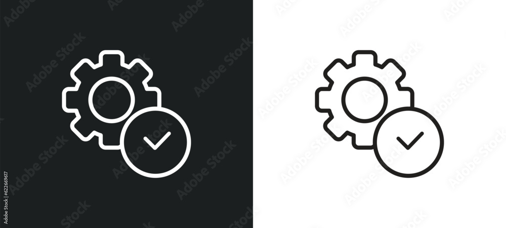 Aufkleber right tings outline icon in white and black colors. right tings flat vector icon from user interface