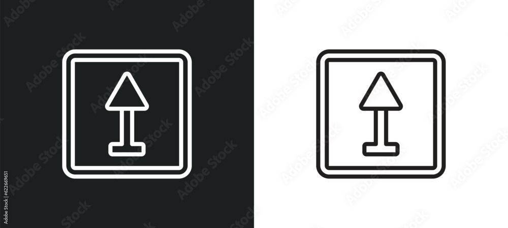 Aufkleber slim up outline icon in white and black colors. slim up flat vector icon from user interface collect