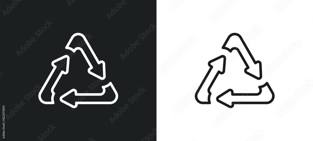 Poster enlarge outline icon in white and black colors. enlarge flat vector icon from user interface collect