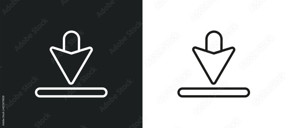 Poster check square outline icon in white and black colors. check square flat vector icon from user interfa