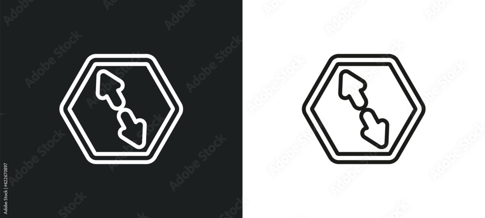 Poster history outline icon in white and black colors. history flat vector icon from user interface collect