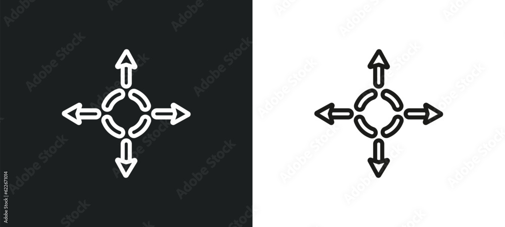 Poster store outline icon in white and black colors. store flat vector icon from user interface collection 