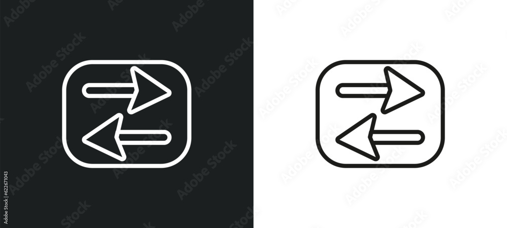 Poster padnote outline icon in white and black colors. padnote flat vector icon from user interface collect