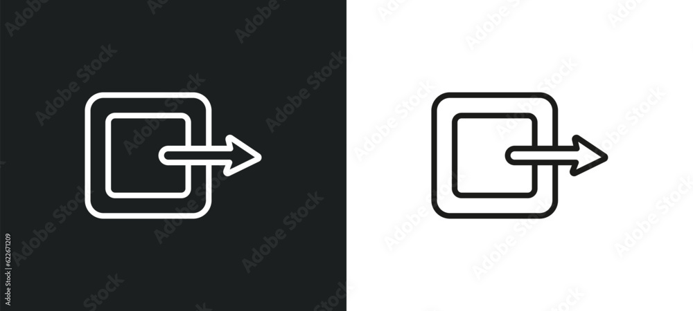 Poster birghtness outline icon in white and black colors. birghtness flat vector icon from user interface c