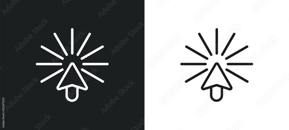 Poster eliminar outline icon in white and black colors. eliminar flat vector icon from user interface colle