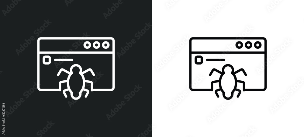 Poster web crawler outline icon in white and black colors. web crawler flat vector icon from ui collection 