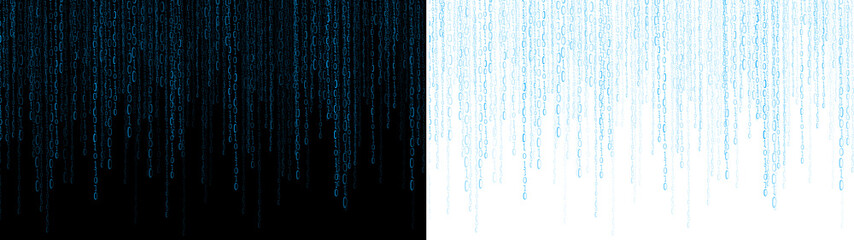 hacker background with binnary bit one zero blue fall transparent © Kal El BSF