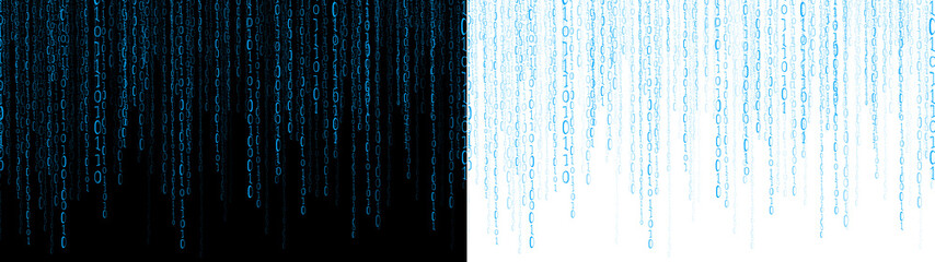 bit binary falling rain abstract technology hacker transparent background