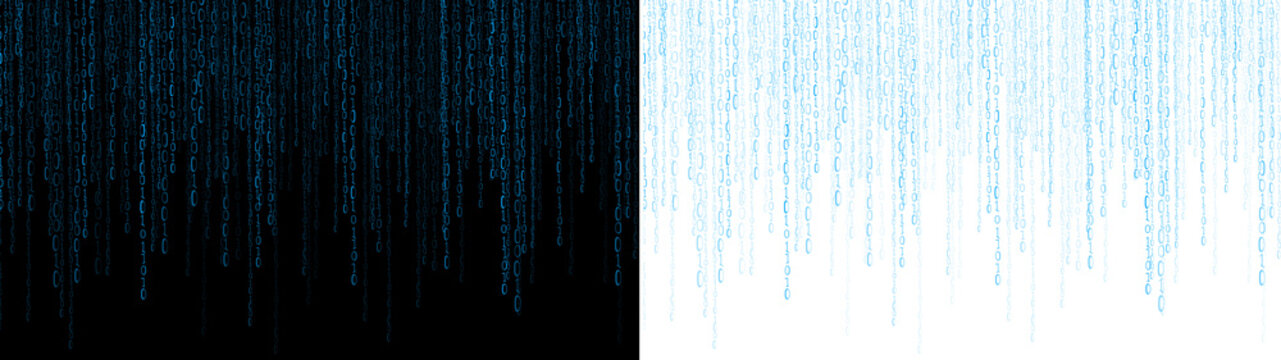 hacker background with binnary bit one zero blue fall transparent