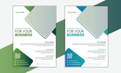 Business Flyer design A4 size corporate flyer template for marketing professional and modern business flyer with some services point business flyer set with photo placement clean look with gradient