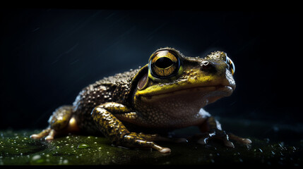 frog on a leaf HD 8K wallpaper Stock Photographic Image