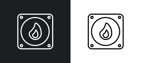 gasoline outline icon in white and black colors. gasoline flat vector icon from traffic signs collection for web, mobile apps and ui.