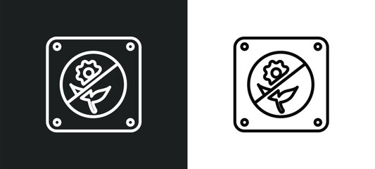 no picking flowers outline icon in white and black colors. no picking flowers flat vector icon from traffic signs collection for web, mobile apps and ui.