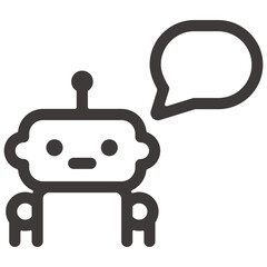 製品設計やアプリ開発やプログラミングに最適な、シンプルで使いやすいロボットAIアイコン1