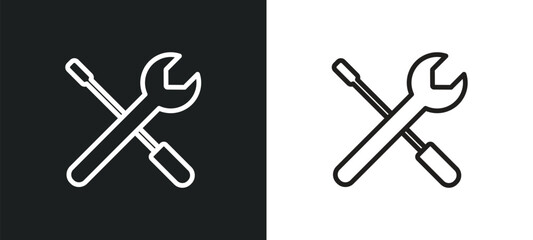 reparation outline icon in white and black colors. reparation flat vector icon from tools and utensils collection for web, mobile apps and ui.